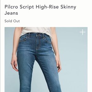 Pilcro and the letterpress high rise skinny jeans
